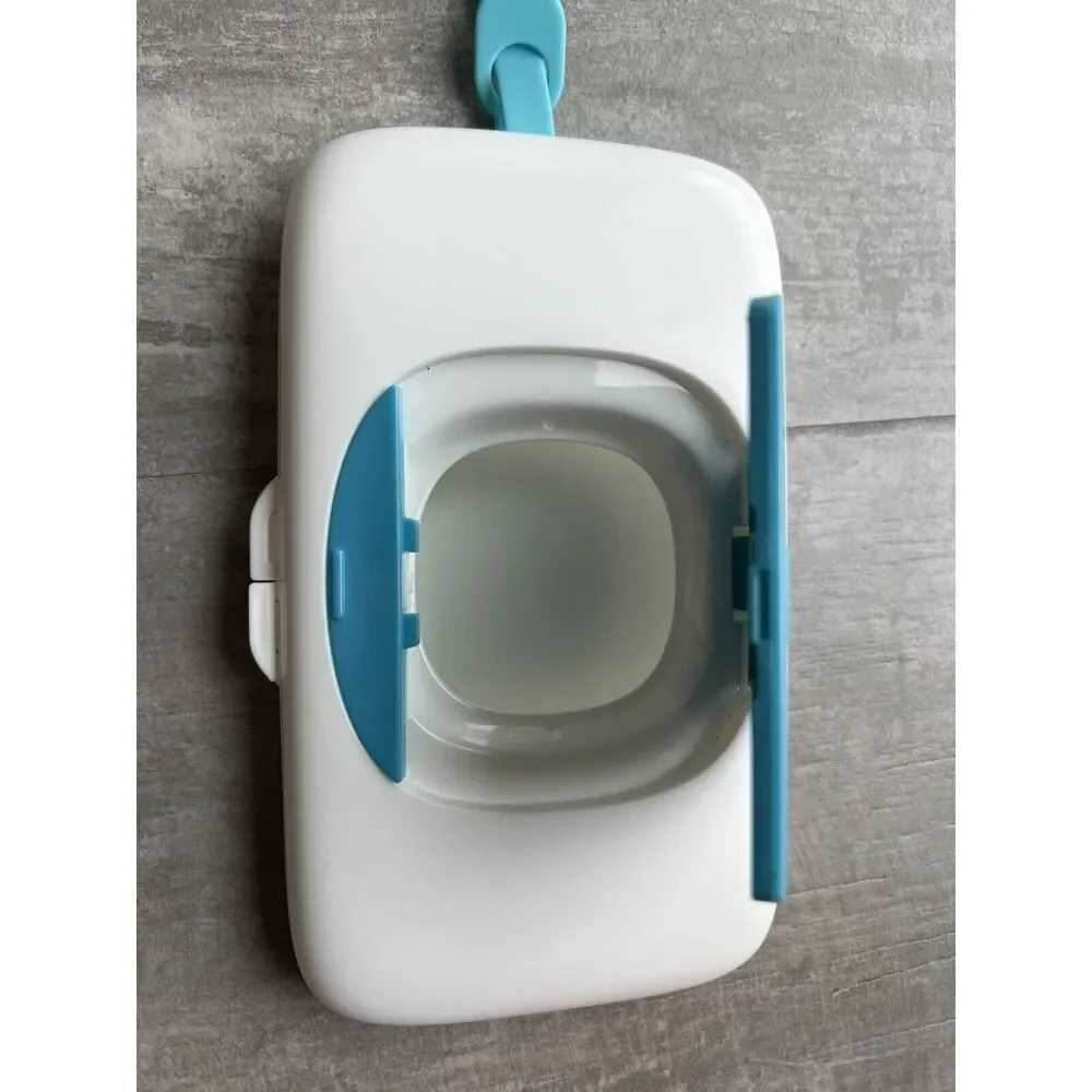 OXO Blue Tot On The Go Baby Wipes Keeper Travel Dispenser Diaper Bag Stroller